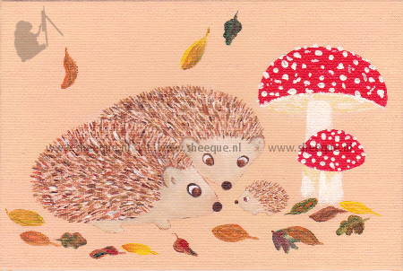 Geboortekaartjes schilderij